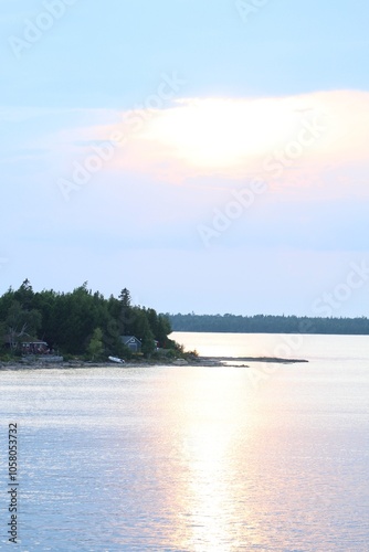 sunset over the sea