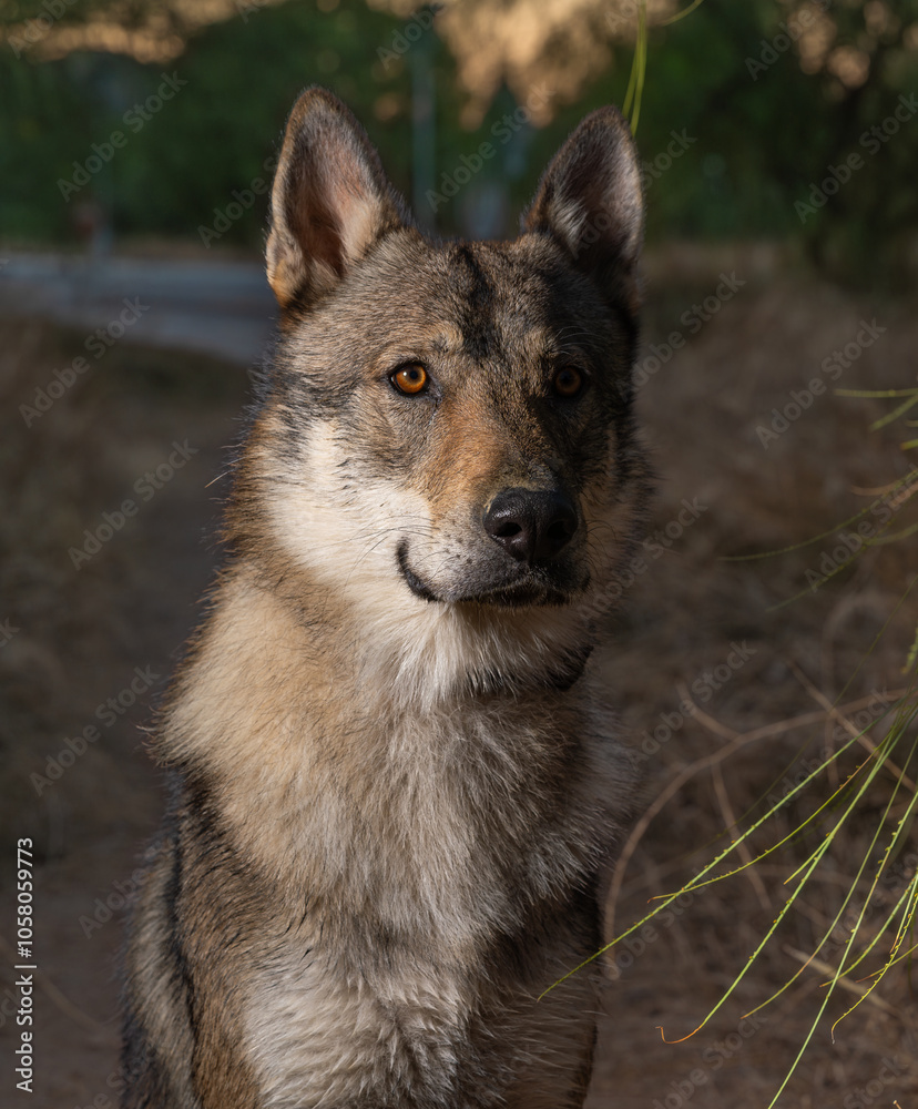 Fototapeta premium Czechoslovakian Wolfdog pet dog picture