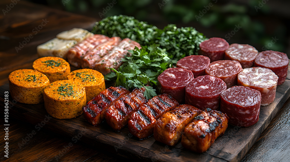 An assortment of mock meats made from soy protein