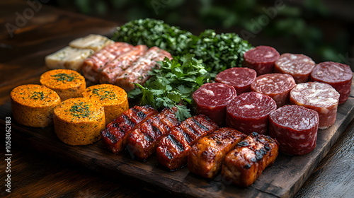 Obraz na płótnie An assortment of mock meats made from soy protein w salonie