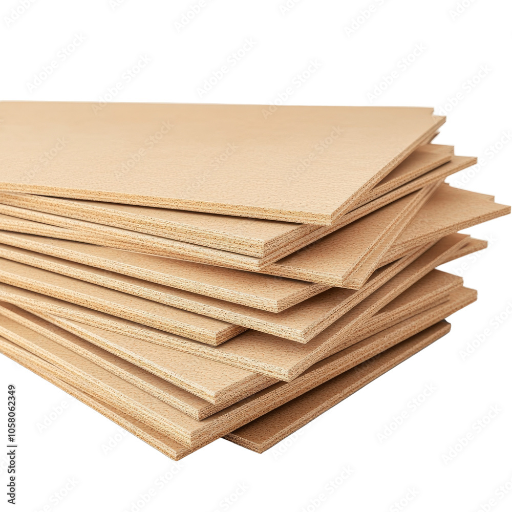 Stack of wood panels on white isolated background Stack of wood panels on white isolated background