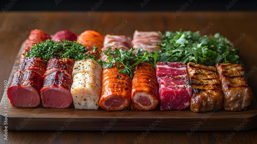 An assortment of mock meats made from soy protein