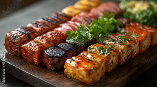 An assortment of mock meats made from soy protein