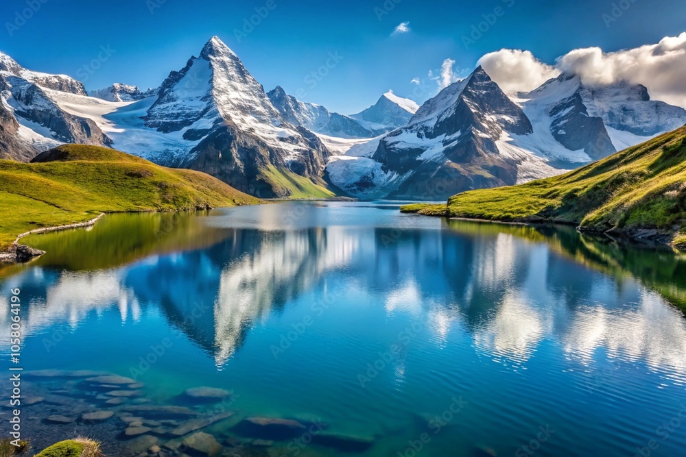 Lake reflection in the mountain Lake reflection in the mountain
