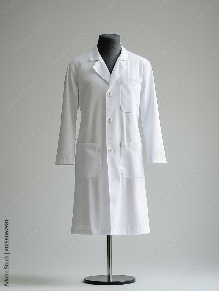 A doctor uniform mock up on a simple background. A doctor uniform mock up on a simple background.