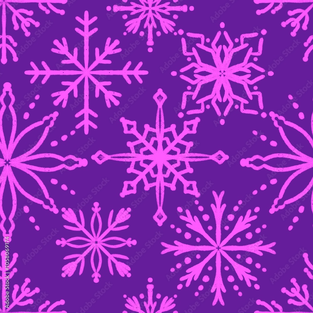 Christmas ice scribble seamless snowflakes pattern for wrapping paper and fabric Christmas ice scribble seamless snowflakes pattern for wrapping paper and fabric