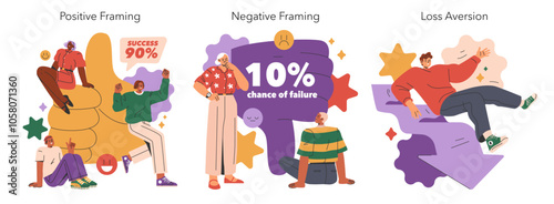 Cognitive Framing. Flat Vector Illustration