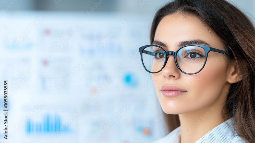 Side profile of a thoughtful entrepreneur looking at a whiteboard full of diagrams. Side profile of a thoughtful entrepreneur looking at a whiteboard full of diagrams.