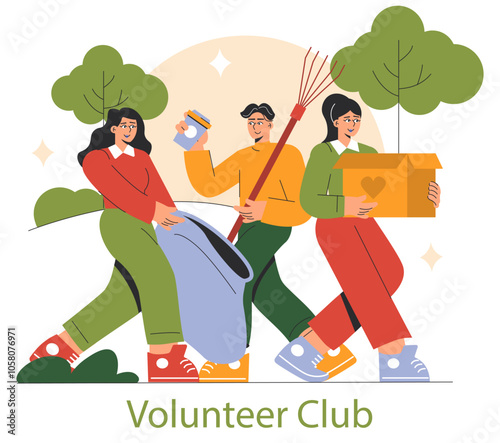 The Community Volunteer Club is engaged in activities for a greener environment