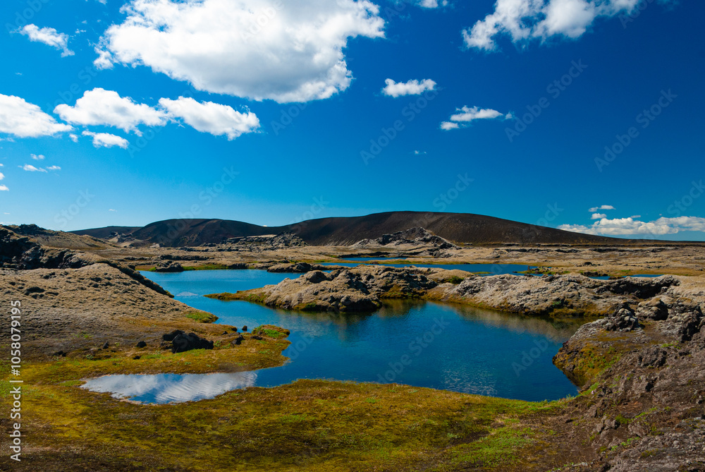 Fototapeta premium Beautiful Icelandic landscape in highland Iceland, at summer.