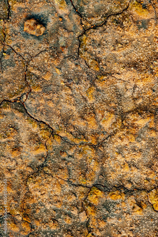 cracked ground with cracks, its notoriety chiefly because of its sulphurous mud springs called solfataras and steam springs called fumaroles.