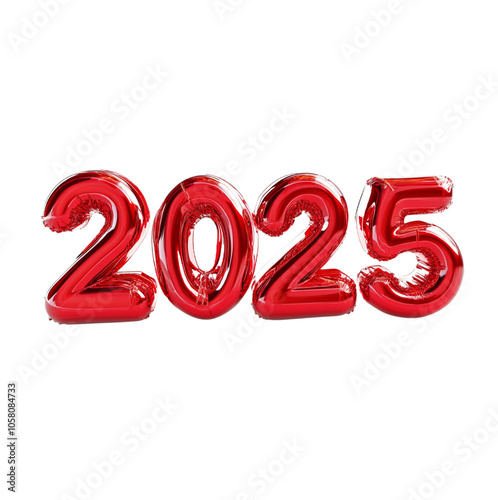 Happy New Year 2025 Transparent Background