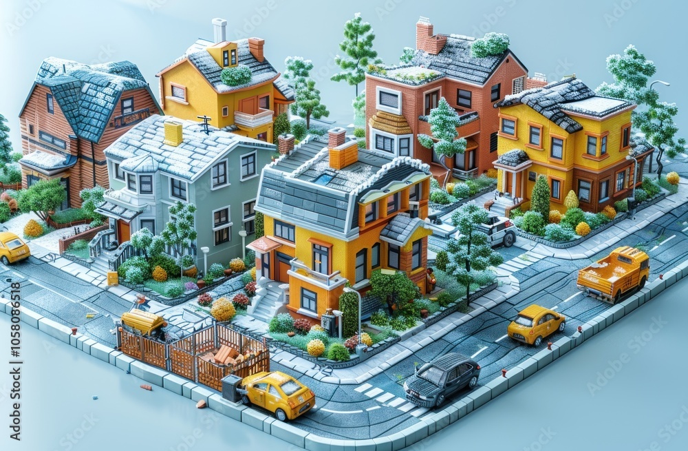 Toy City Diorama - Miniature Urban Landscape Toy City Diorama - Miniature Urban Landscape