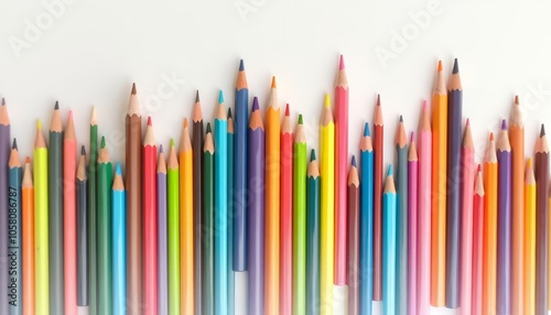  A vibrant array of colored pencils