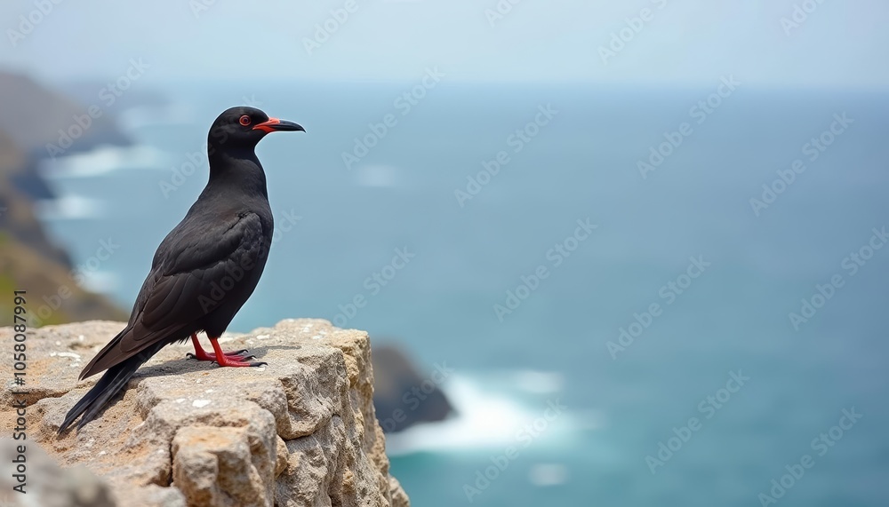 Majestic bird serene sea perfect harmony Majestic bird serene sea perfect harmony