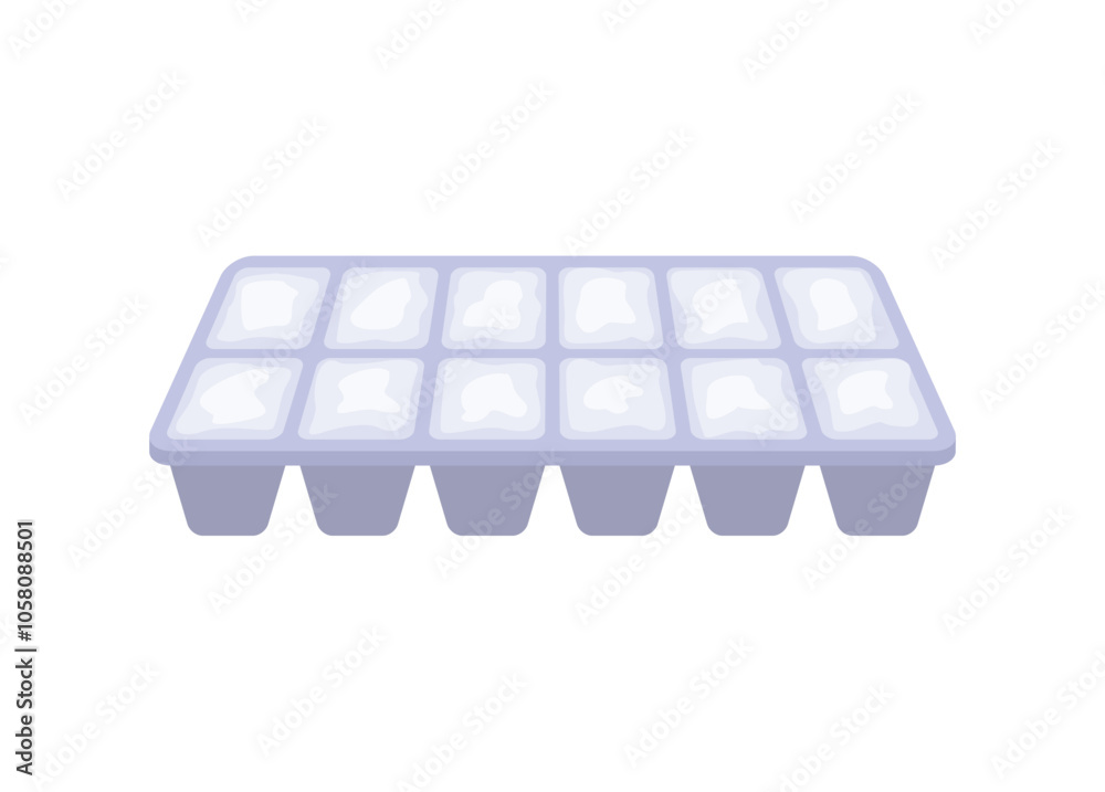 Ice container. Simple flat illustration in perspective view.
Ice container. Simple flat illustration in perspective view.