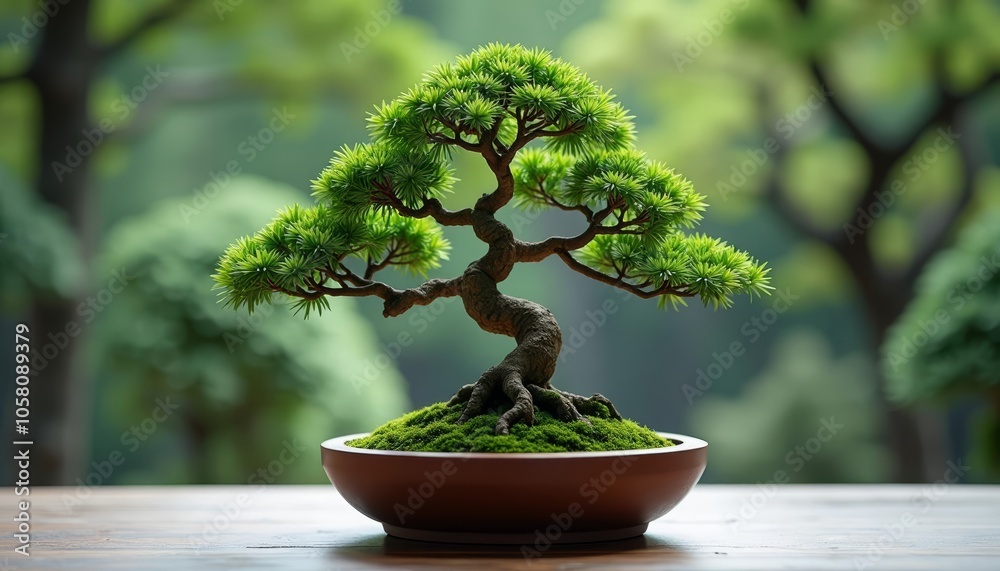 Tranquility in a pot A bonsai trees serene presence Tranquility in a pot A bonsai trees serene presence