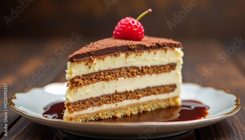  Deliciously layered dessert ready to be savored