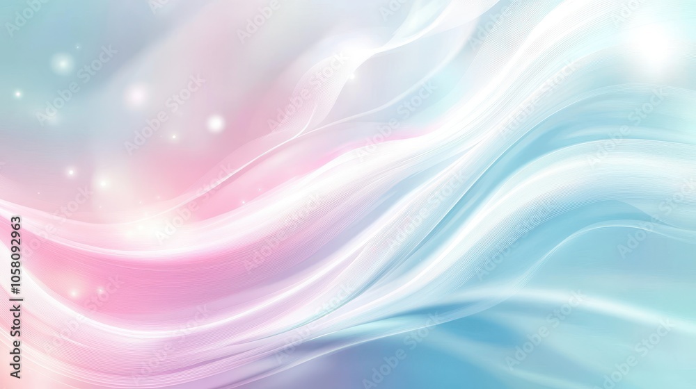 Abstract Blue and Pink Wavy Background with Glowing Lights - Digital Art Illustration. Abstract Blue and Pink Wavy Background with Glowing Lights - Digital Art Illustration.