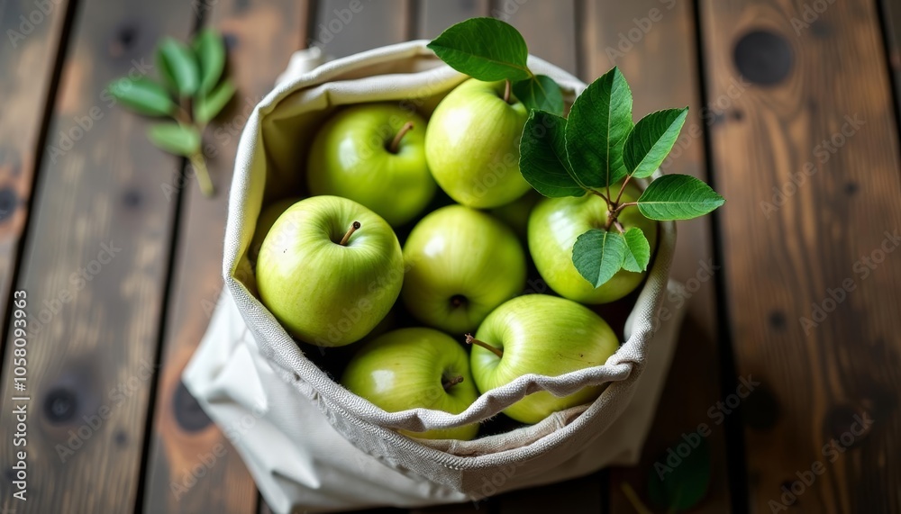 Freshly picked apples in a rustic setting Freshly picked apples in a rustic setting