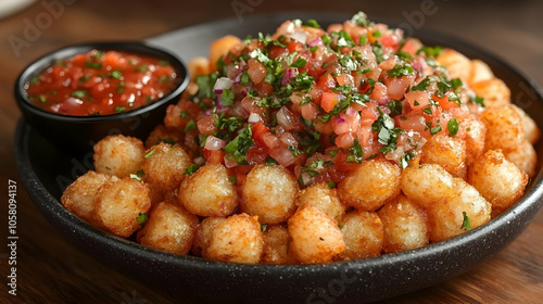 Crispy Potato Bites with Fresh Salsa - Delicious Appetizer