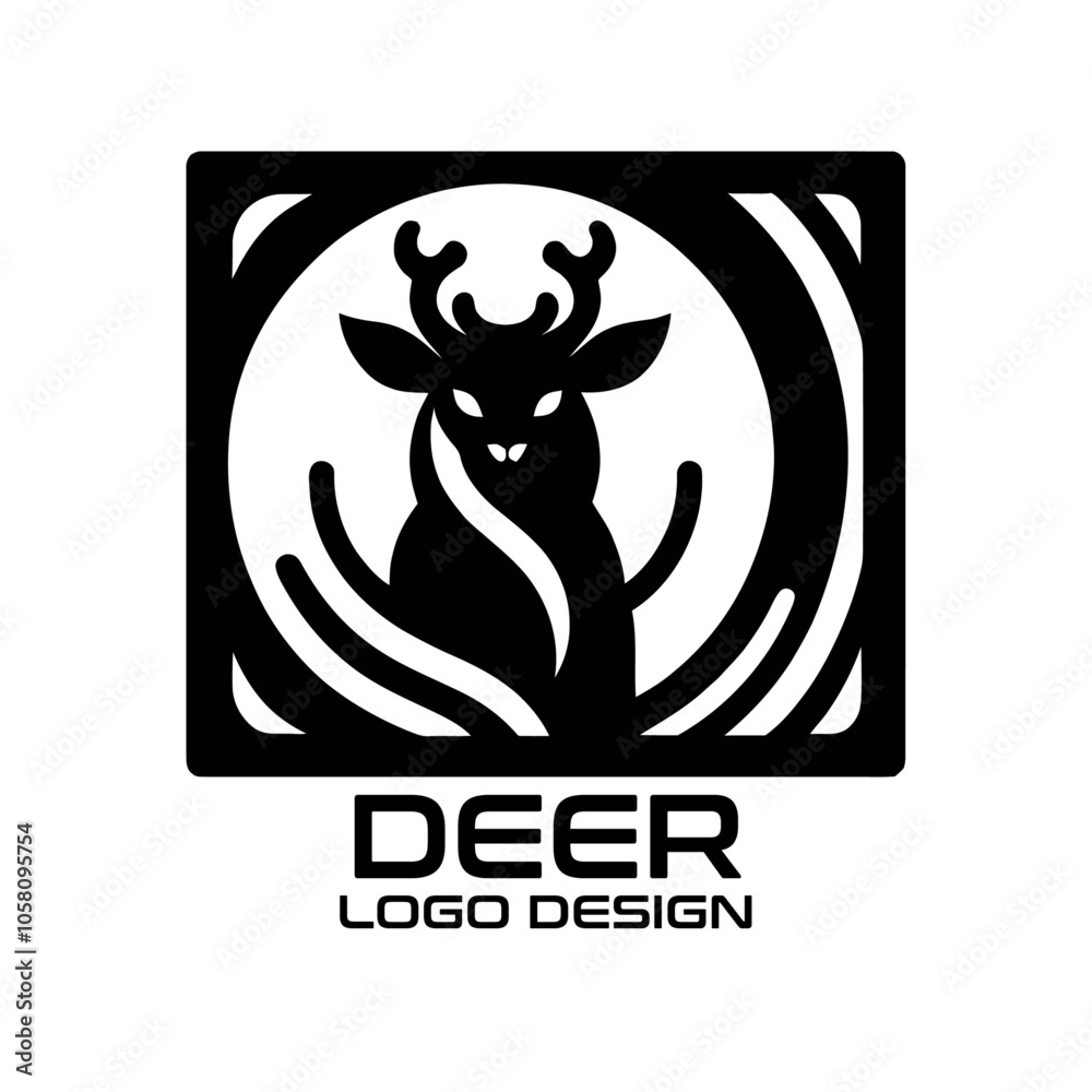 Obraz premium Deer Vector Logo Design