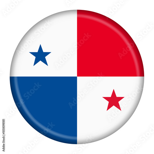 Free Download Panama flag button 3d illustration with clipping path - GFXLoad