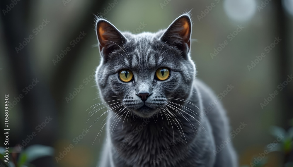 Enchanted gaze of a feline friend Enchanted gaze of a feline friend