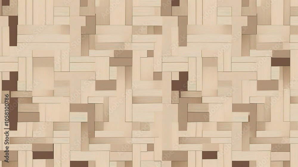 Abstract 3D Pattern of Light Wooden Blocks Abstract 3D Pattern of Light Wooden Blocks