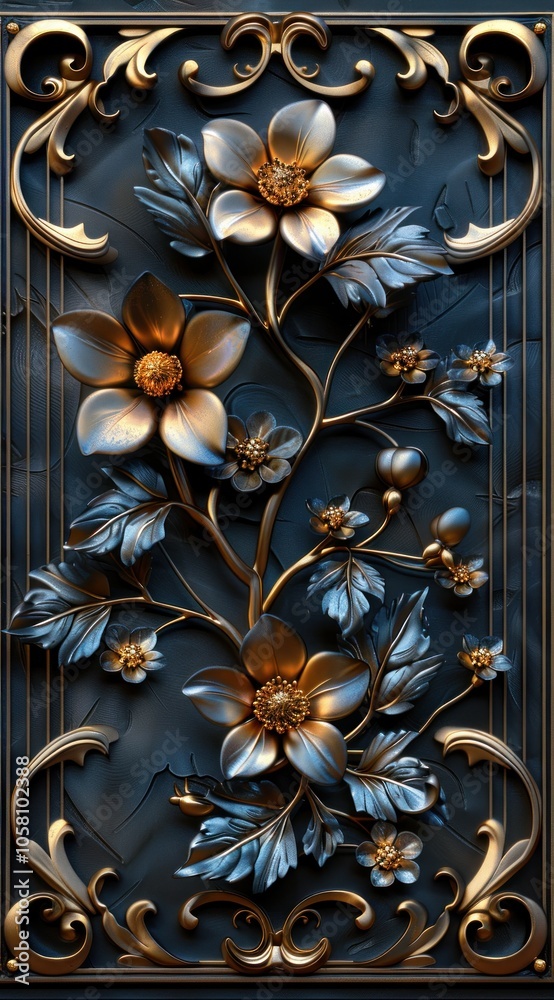 Golden Floral Design Golden Floral Design