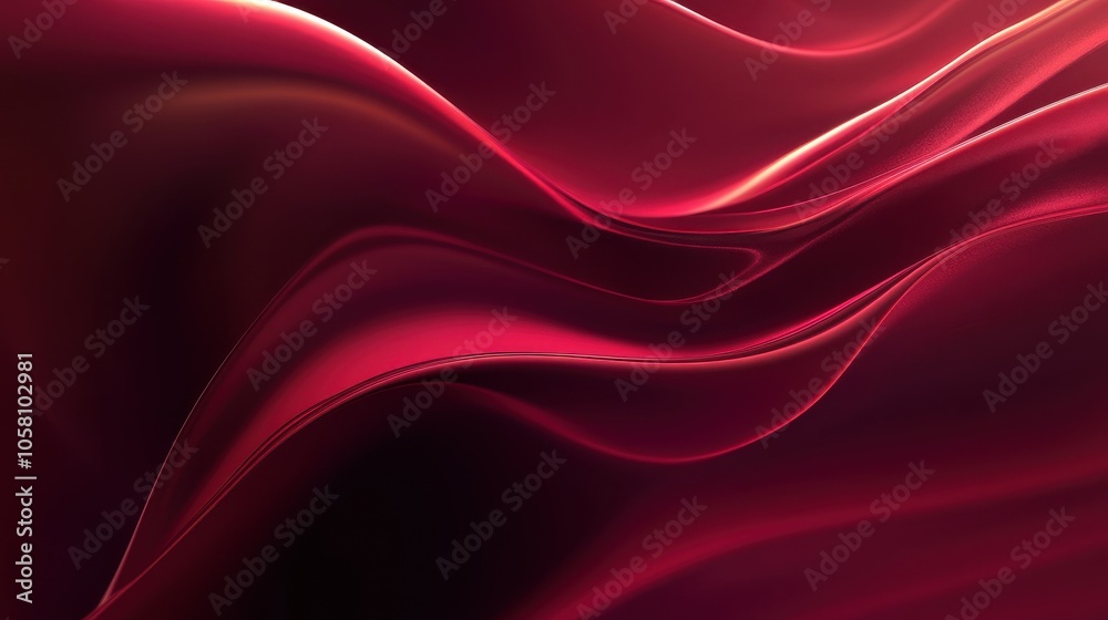 Obraz premium Abstract Red Swirling Background with Smooth Wavy Lines and Texture - Perfect for Modern Design.