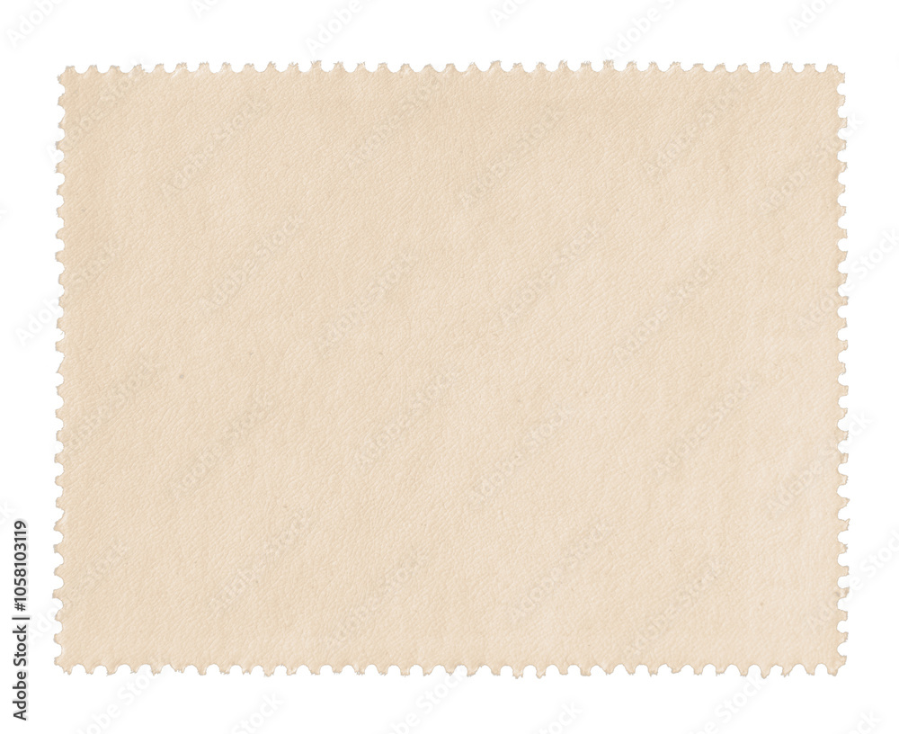 postage stamp with blank paper design space on transparent background