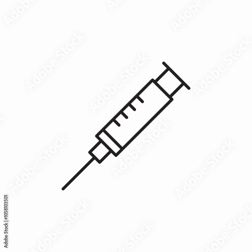 syringe injection icon sign vector