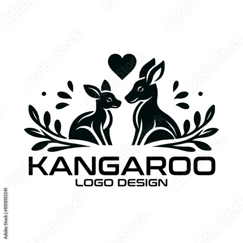 Kangaroo Vector Logo Design photo