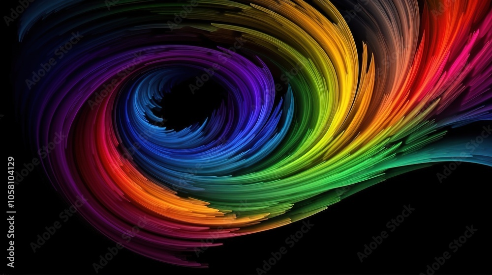 Fototapeta premium Vibrant Abstract Waves in 3D Style