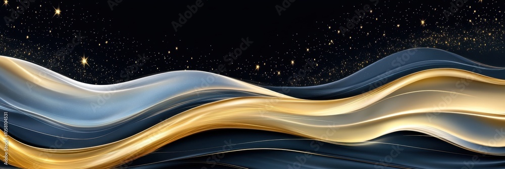 A Mesmerizing Dance of Swirly Lines Beneath a Starlit Sky at Night A Mesmerizing Dance of Swirly Lines Beneath a Starlit Sky at Night
