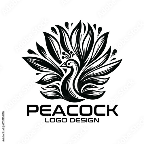 Peacock Vector Logo Design photo