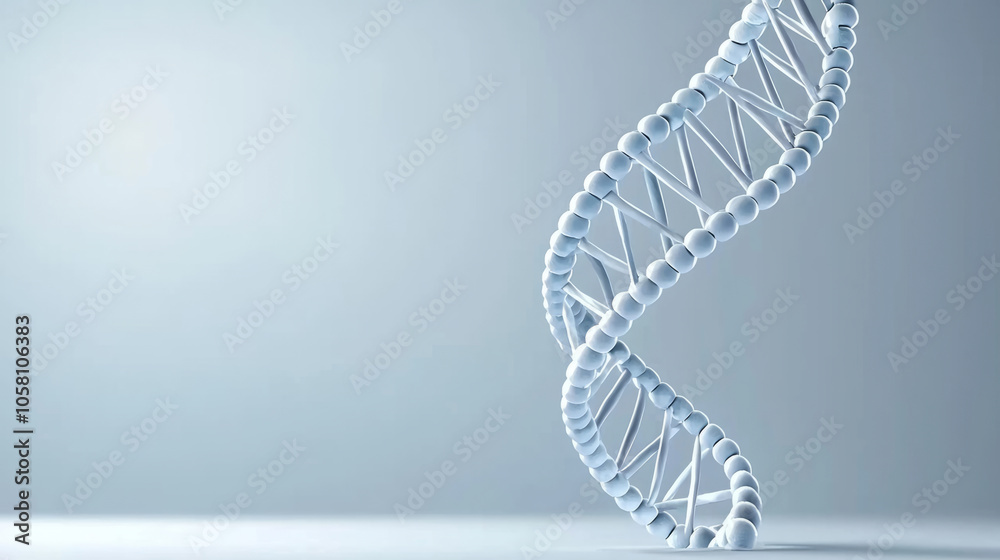 Abstract DNA strands floating in air symbolize genetic testing and innovation in biotechnology. This captures essence of scientific exploration and discovery