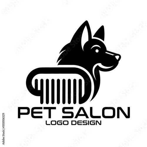 Pet Salon Vector Logo Design photo