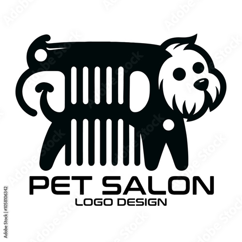 Pet Salon Vector Logo Design