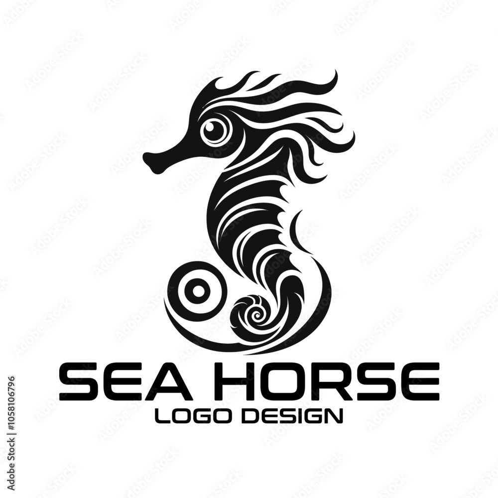 Sea Horse Vector Logo Design Sea Horse Vector Logo Design
