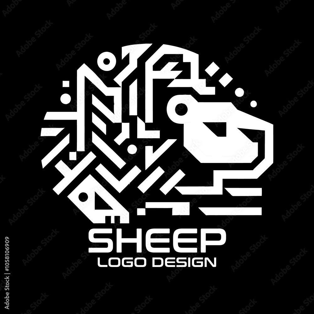 Sheep Vector Logo Design Sheep Vector Logo Design