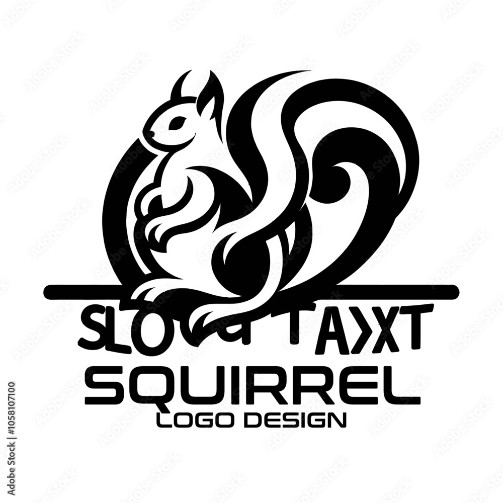 Squirrel Vector Logo Design Squirrel Vector Logo Design