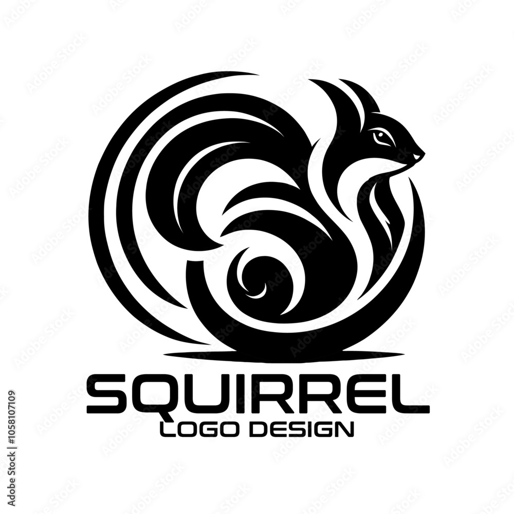 Squirrel Vector Logo Design Squirrel Vector Logo Design