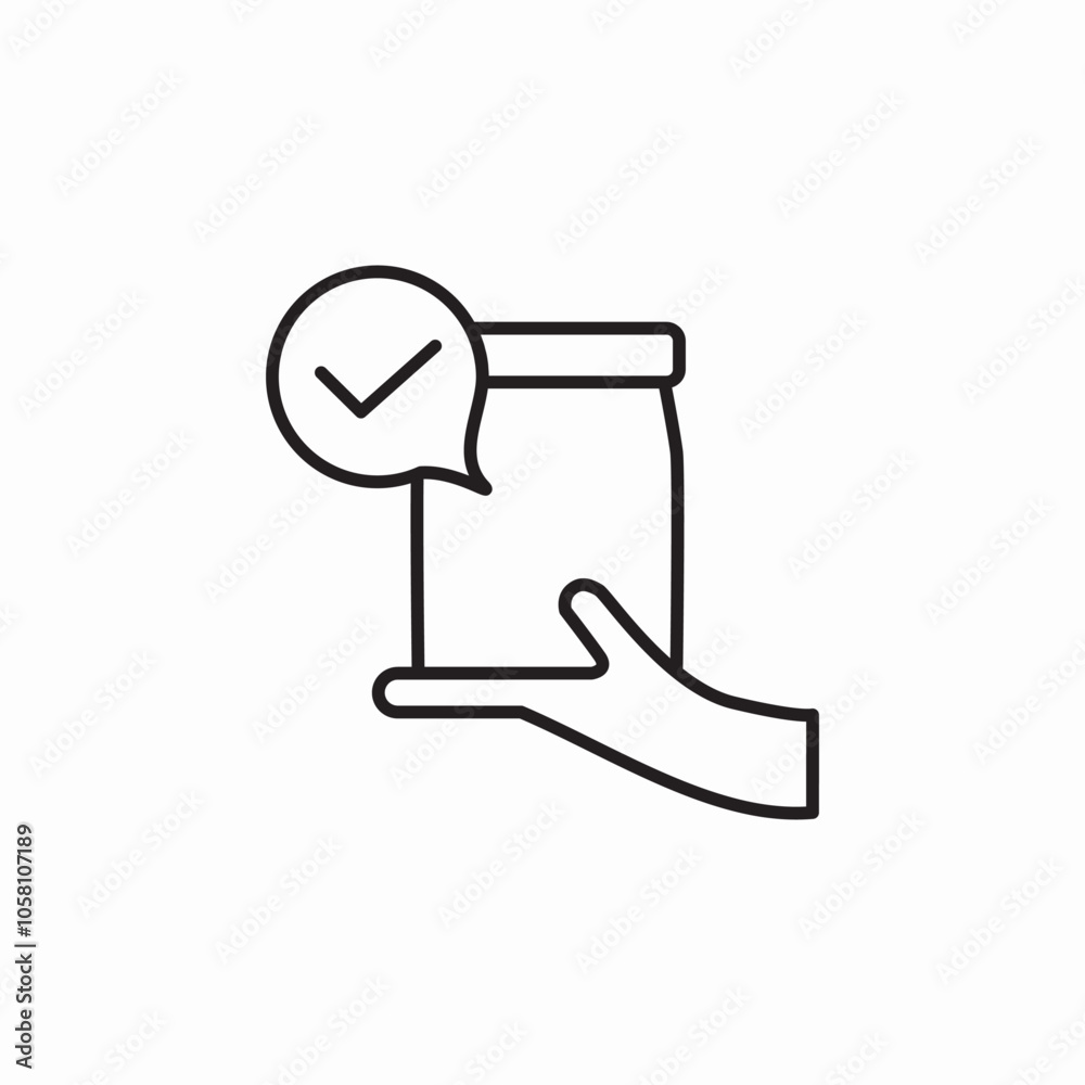 food delivery check mark icon sign vector food delivery check mark icon sign vector