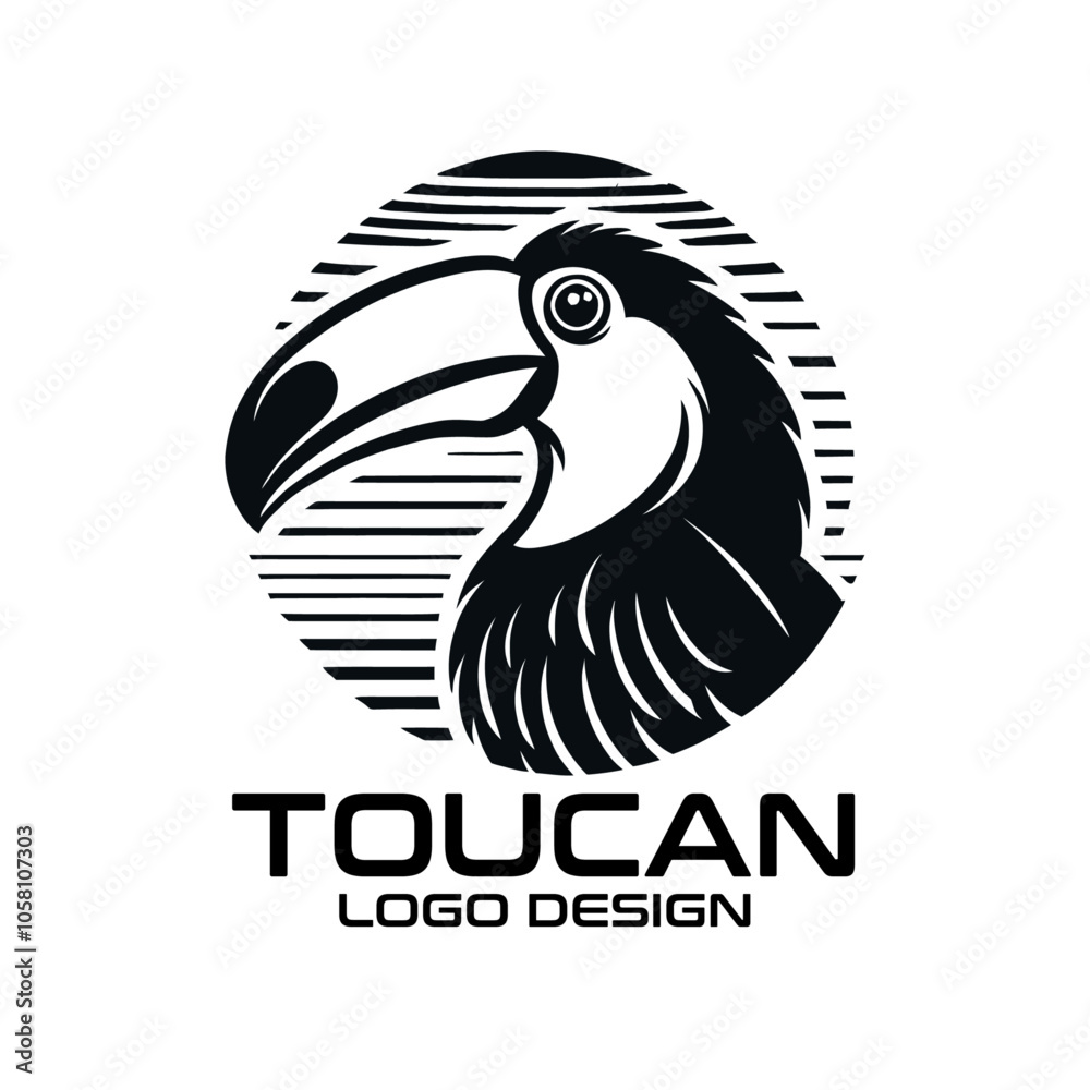 Naklejka premium Toucan Vector Logo Design