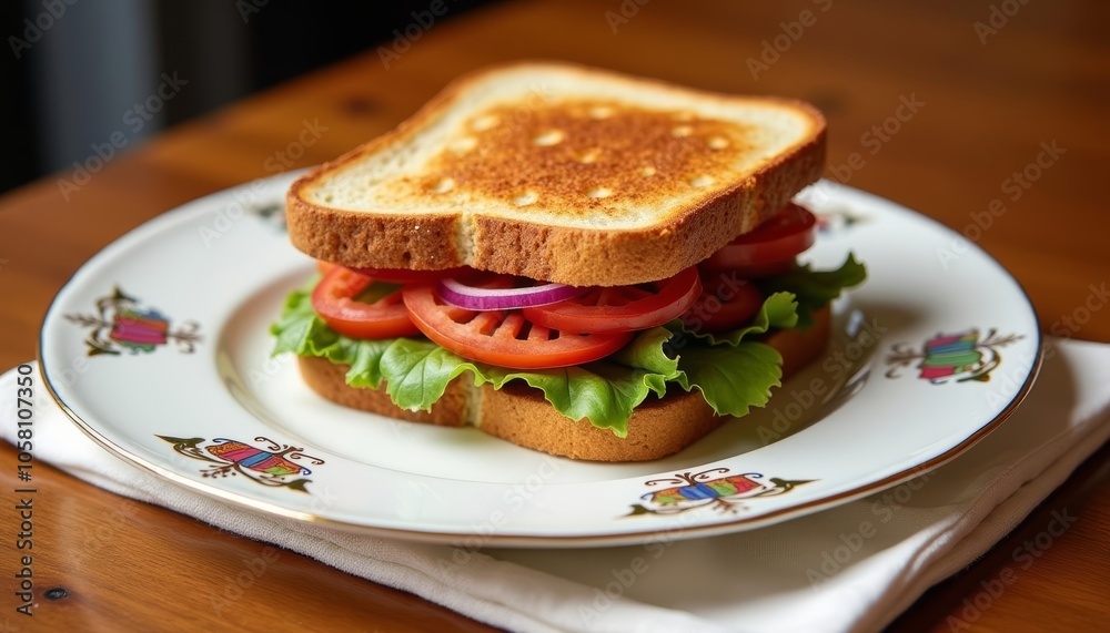Deliciously stacked a sandwich to savor Deliciously stacked a sandwich to savor