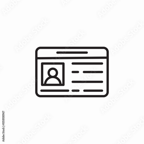 id badge icon sign vector