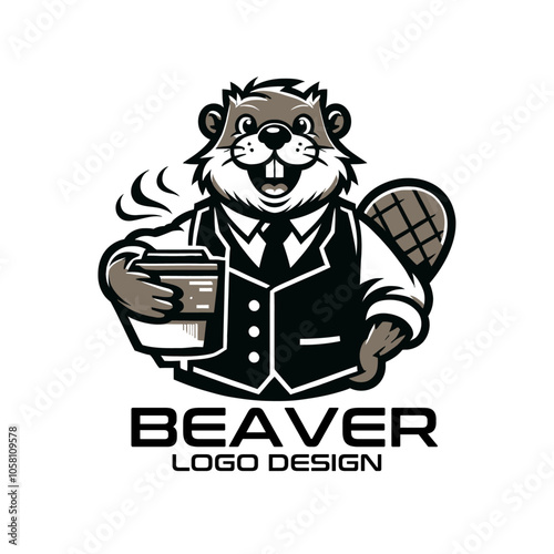 Beaver Vector Logo Design photo