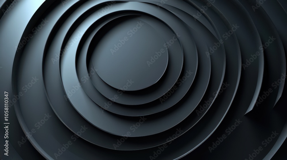 Abstract Dark Grey Circular Pattern Background - Minimalist Geometric Design. Abstract Dark Grey Circular Pattern Background - Minimalist Geometric Design.